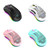 2.4G Wireless Gaming Mouse Rechargeable Mouse with RGB Light Effect 3 Adjustable movement speed Hollowed-out Honeycomb Design Pink