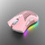 2.4G Wireless Gaming Mouse Rechargeable Mouse with RGB Light Effect 3 Adjustable movement speed Hollowed-out Honeycomb Design Pink