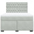 vidaXL Box Spring Bed with Mattress Light Grey 140x190 cm Velvet