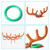Inflatable Reindeer Antler Ring Toss Game Interactive Christmas Party Games for Adults Kids Reindeer Ring Toss Hat with 4 Rings(Rings Random Color Delivery)