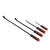 4Pcs Angled Tip Pry Bar Set 8in 12in 18in 24in 60HRC Reinforced 30° Curved Car Tire Repair Pry Bar Kit