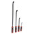 4Pcs Angled Tip Pry Bar Set 8in 12in 18in 24in 60HRC Reinforced 30° Curved Car Tire Repair Pry Bar Kit