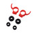 Sport Pulse Earphones Wireless Bluetooth Stereo Headset Built-In Heart Rate Monitor Red