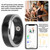 Smart Ring Health Tracker Bluetooth 5.1 Sleep Monitoring Step Counting 5ATM Waterproof Smart Ring with APP for Men and Women Black Type 9