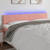 vidaXL Čelo postele s LED ružové 200x5x78/88 cm zamat