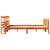 vidaXL Bed Frame with Headboard without Mattress Wax Brown 140x200 cm