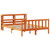vidaXL Bed Frame with Headboard without Mattress Wax Brown 140x200 cm