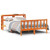 vidaXL Bed Frame with Headboard without Mattress Wax Brown 140x200 cm
