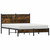 vidaXL Metal Bed Frame without Mattress Smoked Oak 150x200 cm King Size