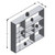 FMD Wall-mounted Shelf with 9 Compartments White