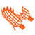 Plastic Fruit Picker Catcher Collecting Device Tool Garden Orchard (Orange)