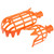 Plastic Fruit Picker Catcher Collecting Device Tool Garden Orchard (Orange)