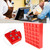 300 Coins Capacity Storage Box ABS Material Cash Coin Case 30 Compartment Cashier Box(Red)