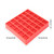 300 Coins Capacity Storage Box ABS Material Cash Coin Case 30 Compartment Cashier Box(Red)