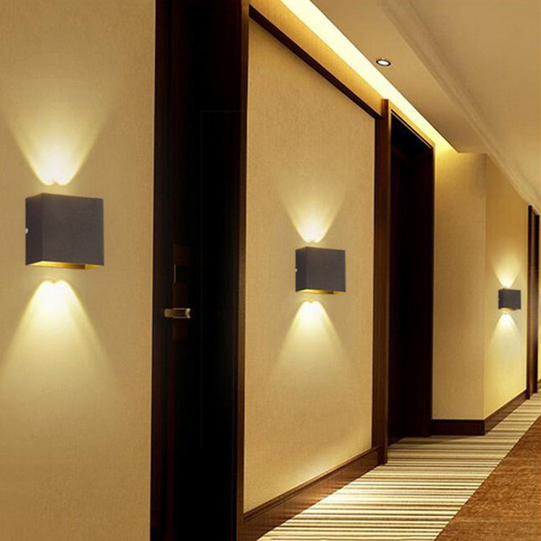 LED Wall Lamp Modern Hallway Wall Lights 6W 6500K Up Down Wall Mounted Lights Cool White Wall Sconce for Living Room Bedroom Aisle Corridor