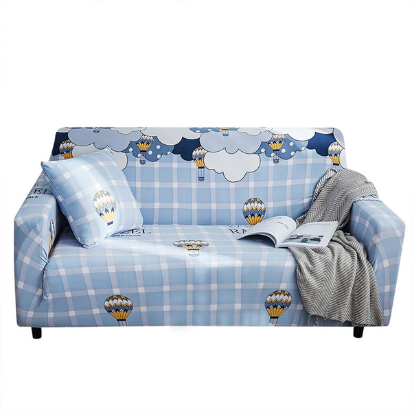 Cute Hot Air Balloon Pattern Elastic Sofa Cover Protector Slipcover (for 2 Seat Sofa)