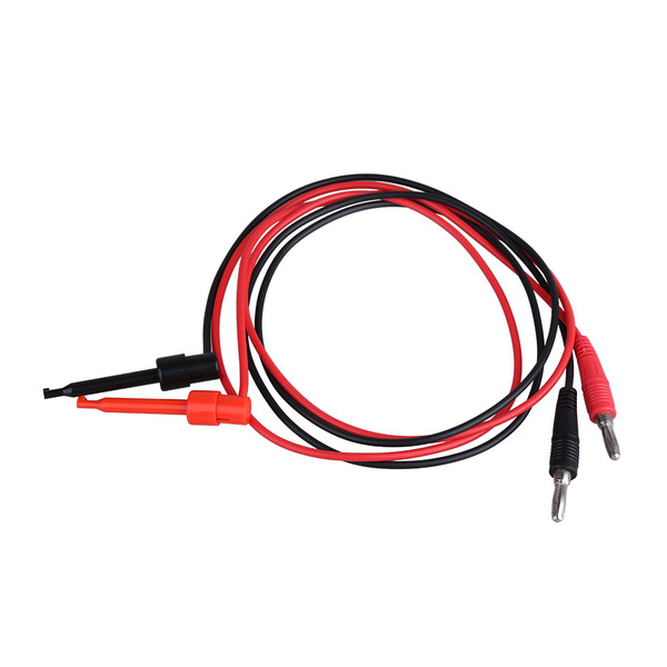 1 Pair Banana Plug Test Hook Clip Probe Lead Cable Fr Multimeter Red & Black MF