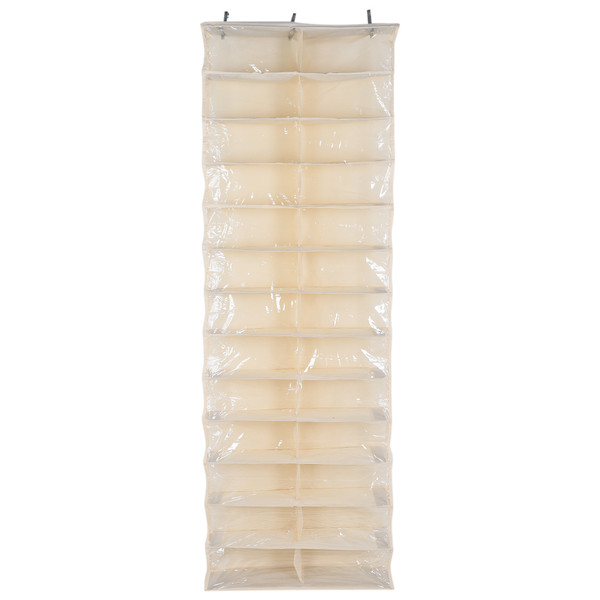 Hanging Shoe Rack Over The Door,Hanging Shoe Organizer For Closet Shoes Storage(Yellow)