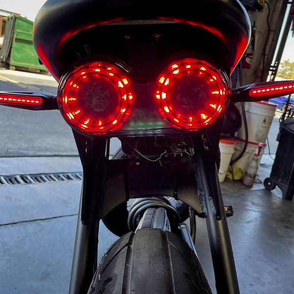 Universal LED Motorcycle Tail Lamp Turn Signal Light Dual Trailer Lights Brake License Plate Holder Lights