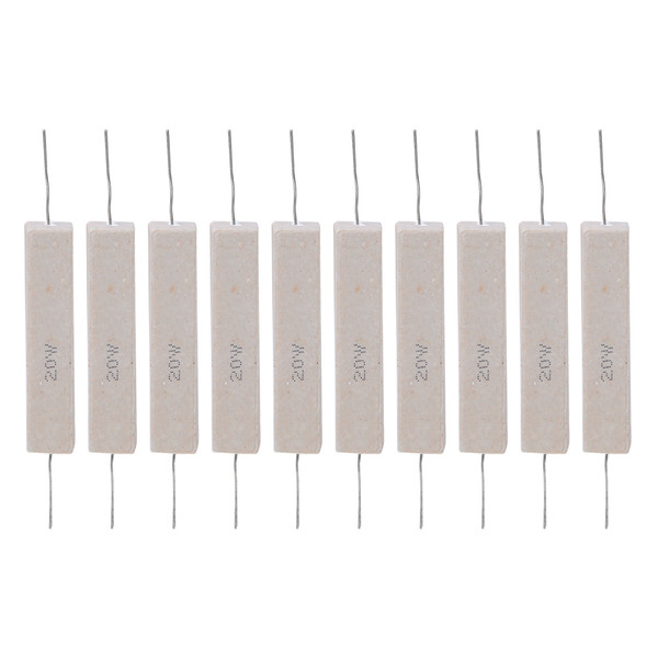10Pcs Cement Resistor Power Resistance ±5% High Accuracy for Printed Circuit Board 20W(8R)