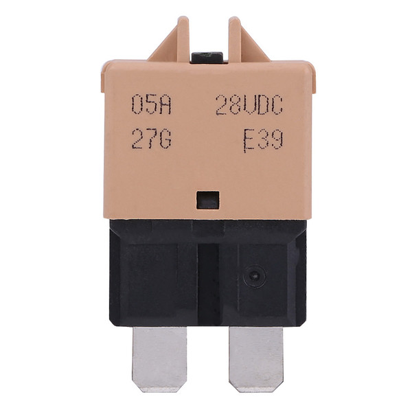 28V DC Manual Reset Circuit Breaker Blade Fuse with Button for Car Truck Motorcycle 5A Tan