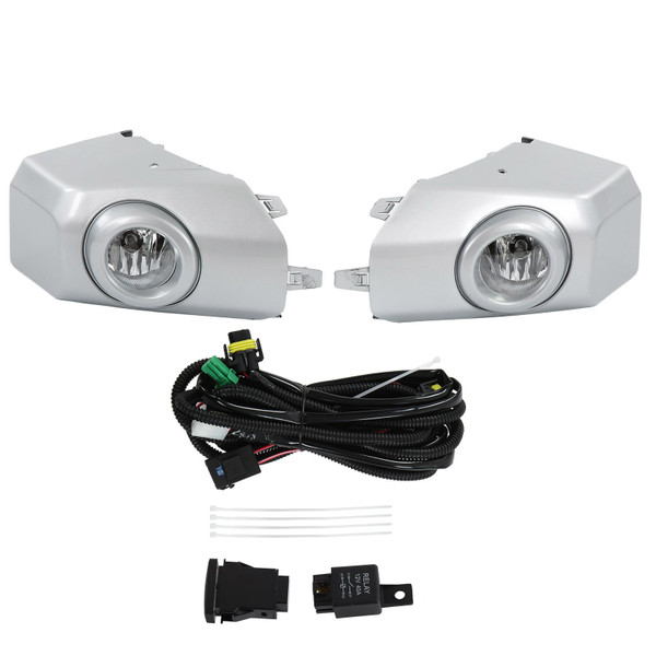 2pcs Front Fog Light Assembly Halogen Driving Lamp Replacement for FJ Cruiser XJ10 2007‑2014