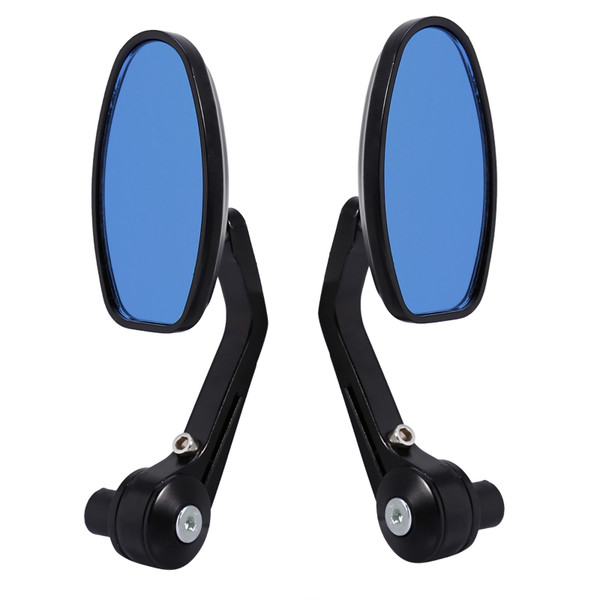 1 Pair 7/8" Motorbike Handle Bar End Rear View Mirrors Black Motorcycle Sale Price