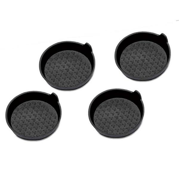 4Pcs Car Coasters TPE Cup Holder Coasters Universal Removable Vehicle Coasters