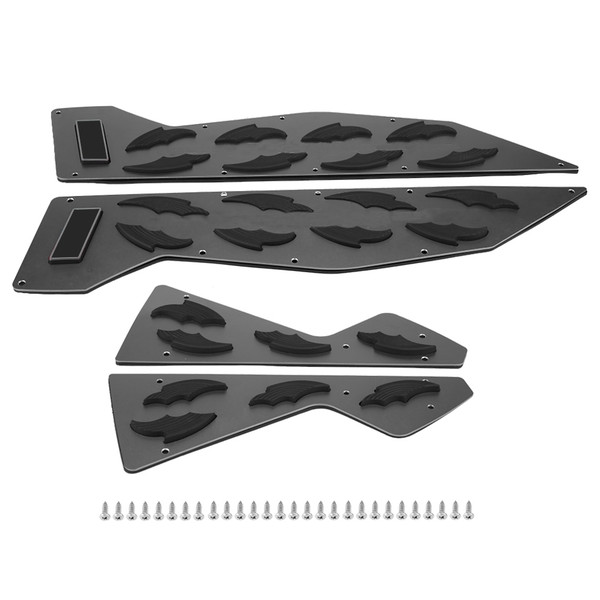 Pair of Aluminum Motorcycle Foot Pegs Footrest Step Pad for Yamaha NMAX155 NMAX125 Titanium
