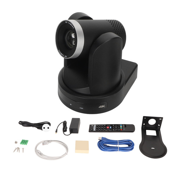 Video Conference Room Camera USB3.0 HD Multimedia Interface IP 4K 12X Optical Zoom Camera 100‑240V EU Plug