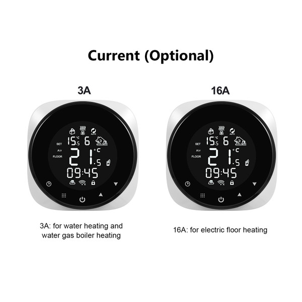 Wifi Smart Thermostat Digital Temperature Controller APP Control LCD Display Touch Screen Week Programmable Energy Saving for Home School Office Hotel - Electric Floor Heating Thermostat 16A
