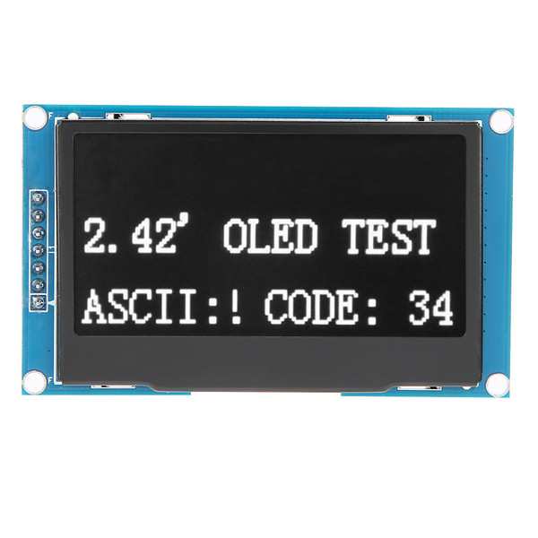 2.42" 128X64 OLED Display Module 12864 IIC I2C Serial Peripheral Interface (White)