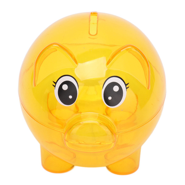 Transparent Plastic Money Saving Box Break Resistance Pig Shaped Piggy Bank for ChildrenL