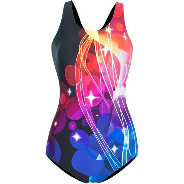 Women's One Piece Triangle Swimsuit One Piece Beachwear Durable Sports Swimsuit for Swimming Fitness