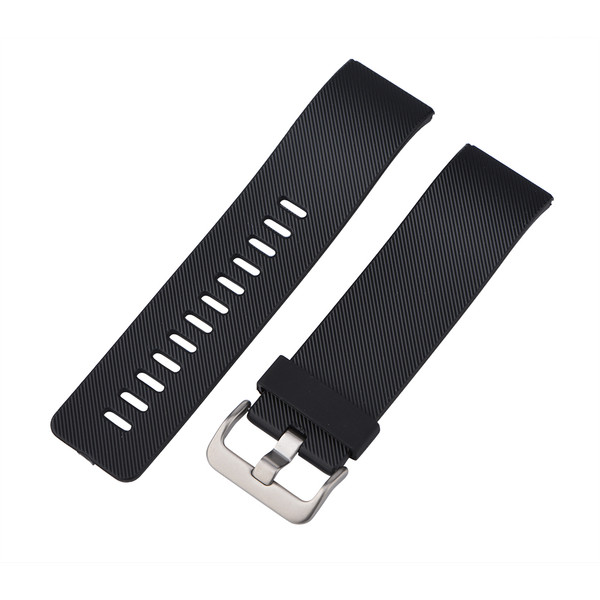 TPU Twill Watchband Watch Strap Replacement Wristband for Fitbit Blaze(black S)