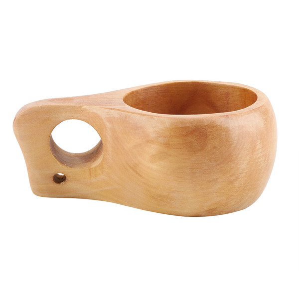Wooden Tea Coffee Cup Portable Outdoor Natural Wood Drinks Drinking Mug with Handle(#2)