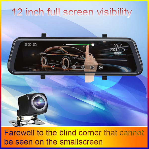 Dual Lens Car Video Recorder Auto Dash Cam Car Camera Recorder Night Viewing Loop Recording DVR 170 Degree Wide Angle Car Camcorder