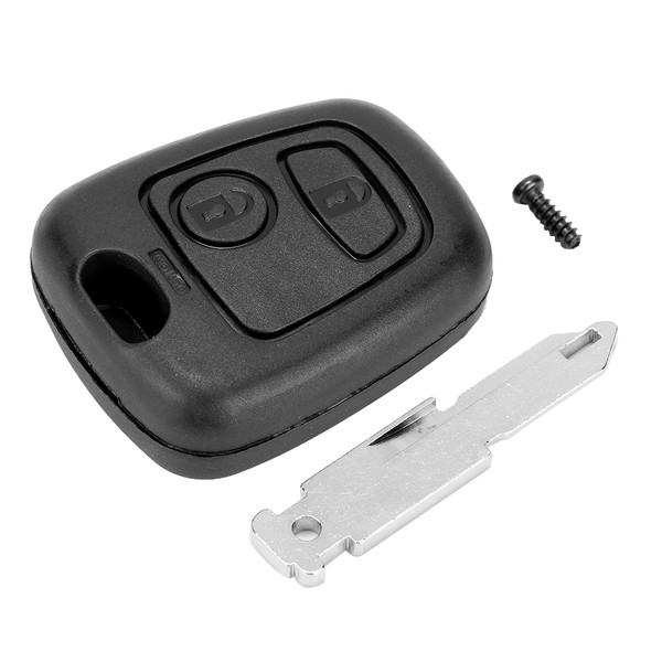 433 Frequency 2 Buttons Black Remote Control Key Fob Fits for Peugeot 206 Replacement