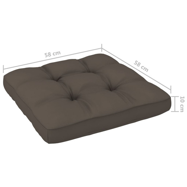 vidaXL 6 pcs conj. lounge paletes c/ almofadões pinho impregnado preto
