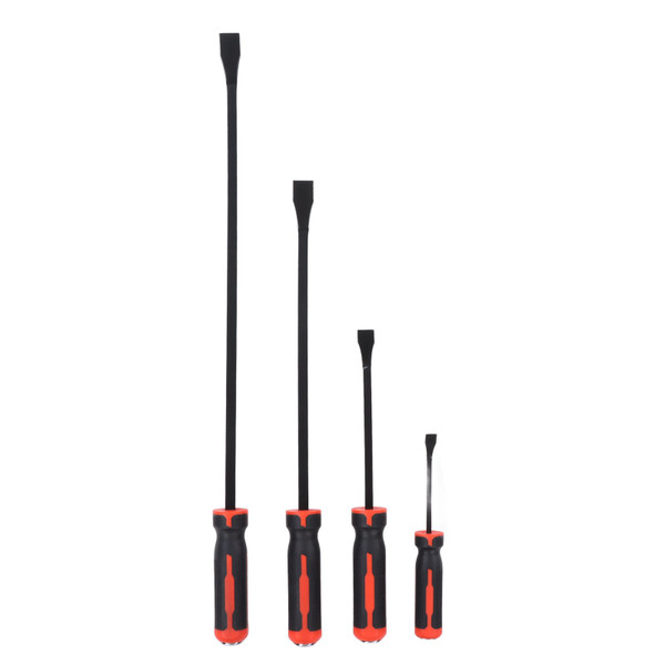 4Pcs Angled Tip Pry Bar Set 8in 12in 18in 24in 60HRC Reinforced 30° Curved Car Tire Repair Pry Bar Kit