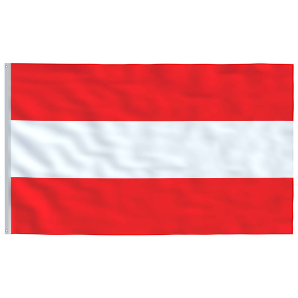 vidaXL Austria Flag and Pole Aluminium 4 m