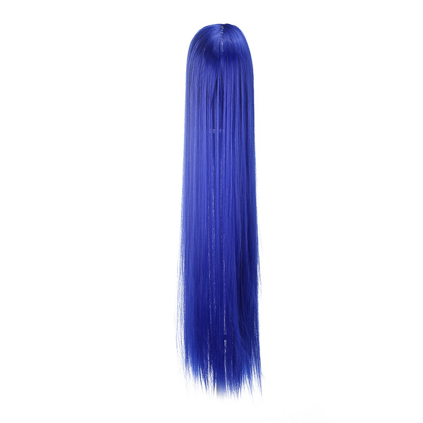 100cm New Fashionable Women Lady Cosplay Party Long Straight Full Wig(Royal Blue)