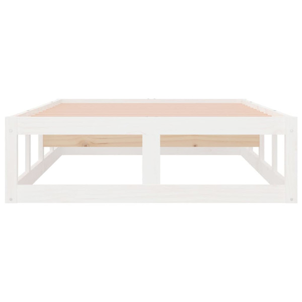vidaXL Bed Frame without Mattress White 90x190 cm Single Single Solid Wood