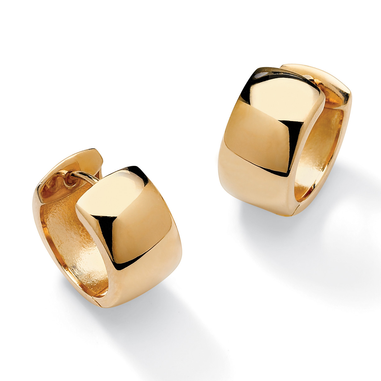 18k Gold-plated Sterling Silver Huggie-Style Hoop Lever-Back