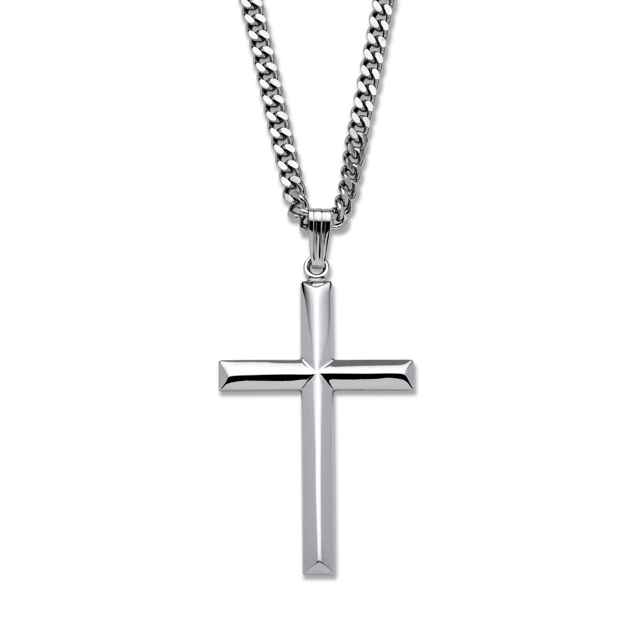 Cross Pendant in Sterling Silver with 