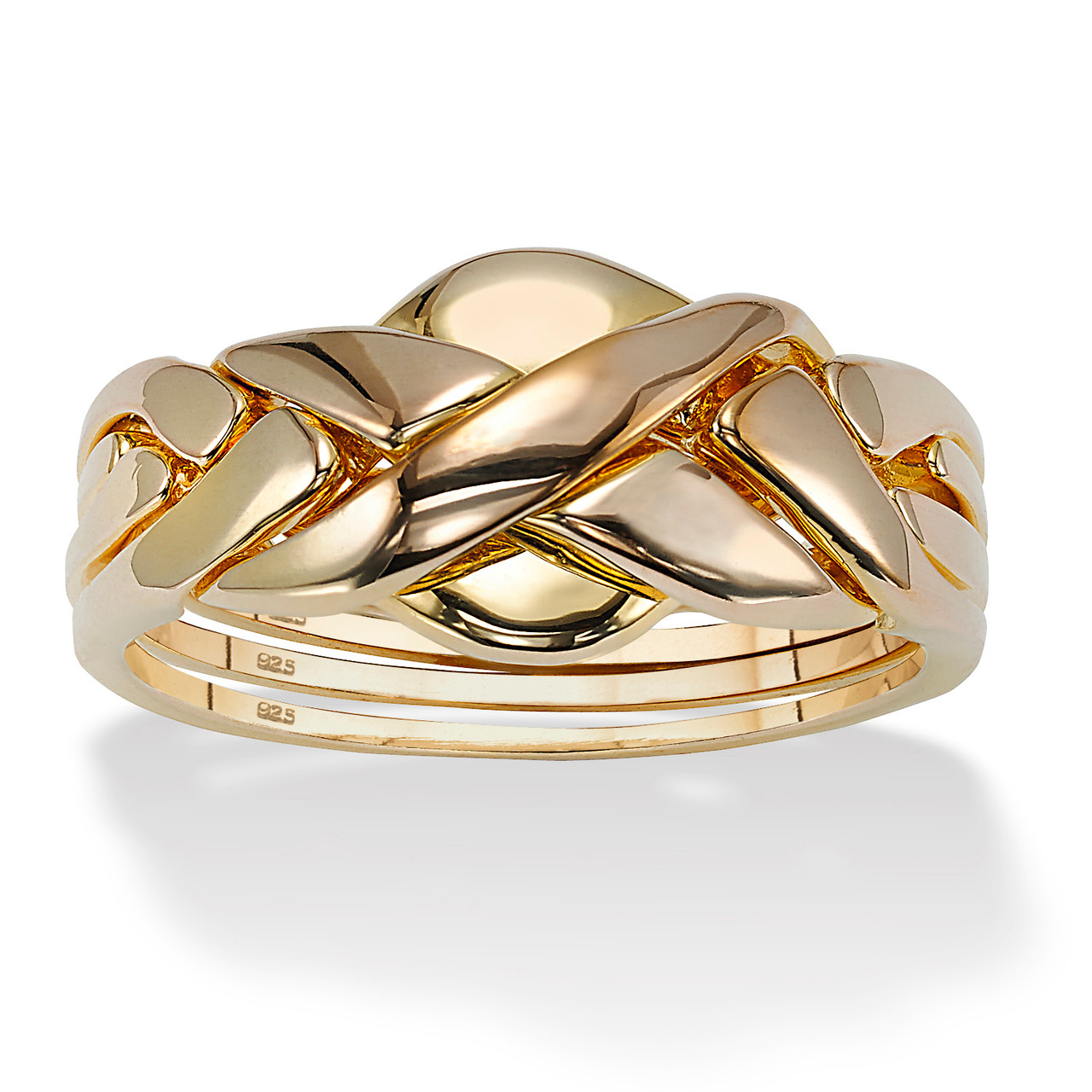 Puzzle Ring in 18k Gold-plated Sterling Silver
