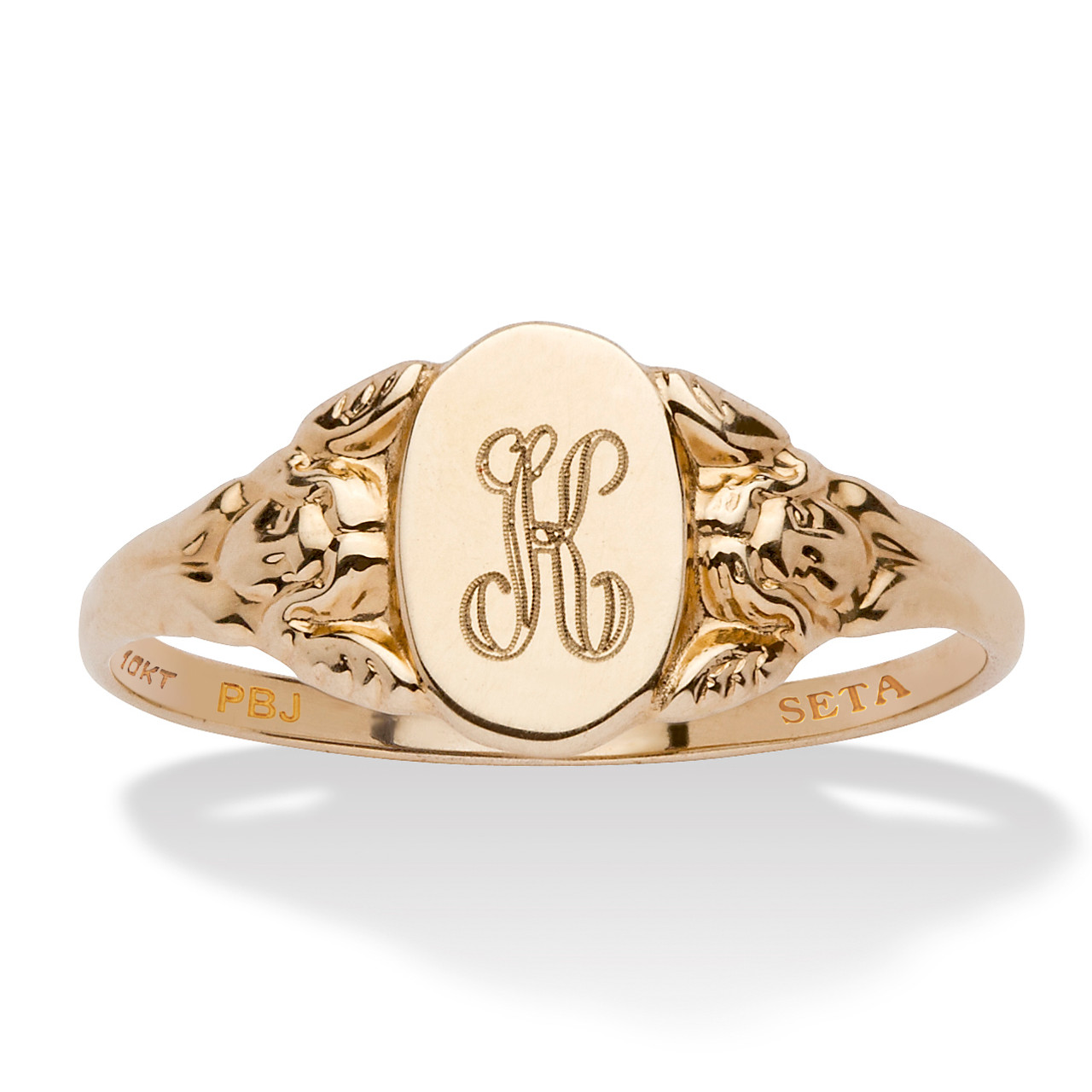 10k gold personalized rings