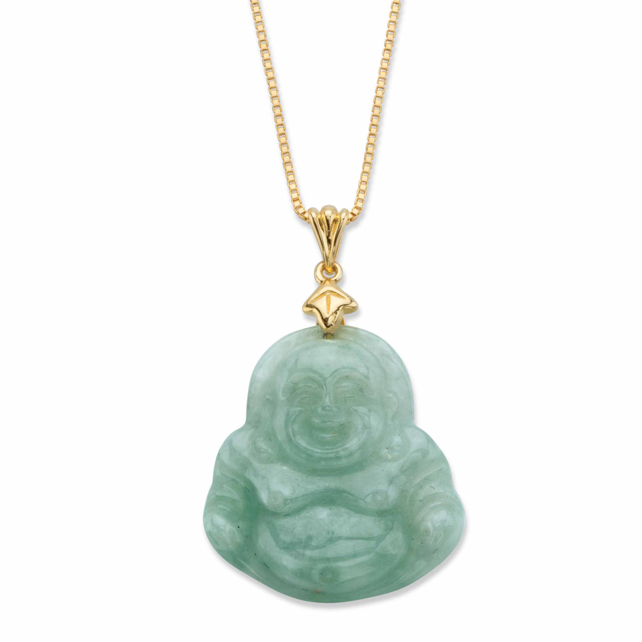 Buy 14K Gold Real Green Jade Happy Buddha Pendant Necklace, Jade Jewelry  for Men, Women, Love, Birthday Anniversary Gift, Buddha Guanyin Online in  India - Etsy