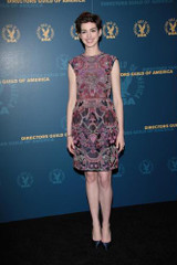 Anne Hathaway rocks patterned dress to Directors Guild of America Awards