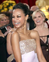 Zoe Saldana stuns in silver frock